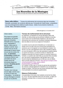 Nouvelles de la Montagne - Édition octobre 2017