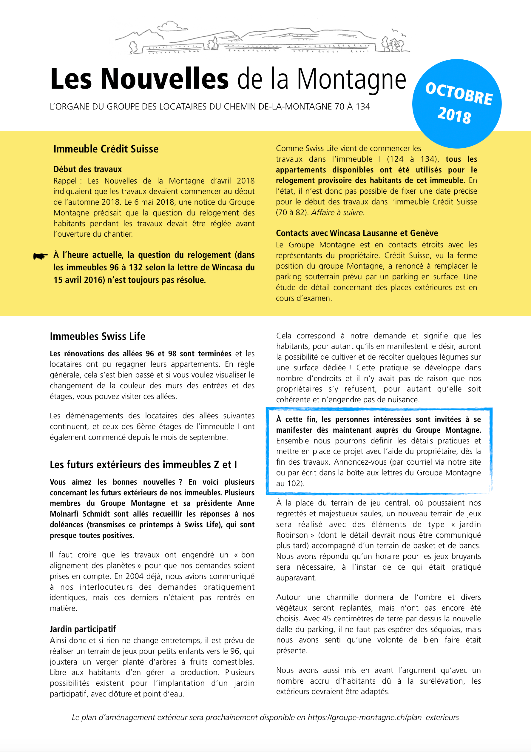 Nouvelles de la Montagne - Édition avril 2018